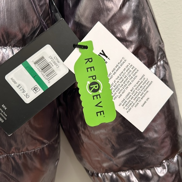 NWT DKNY Sport Down Jacket DP2J8893 Silver Tone Regular Fit, sz L - Picture 3 of 12